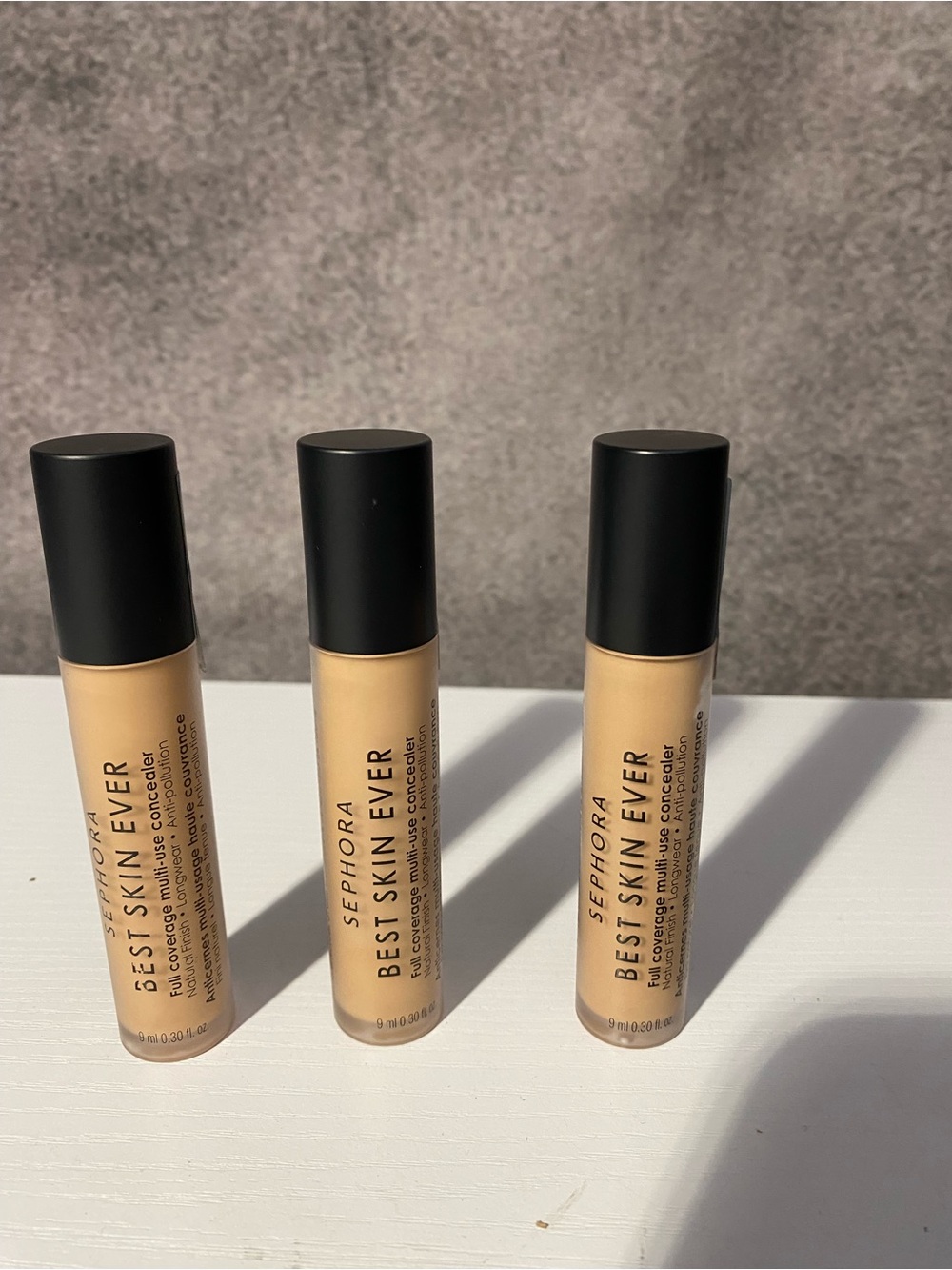 Lot of 3 Sephora Best Skin Ever Full Coverage Concealer 24N 0.30 oz